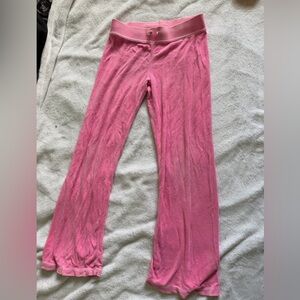 Juicy Couture Girls Pink Terry Cloth Pants